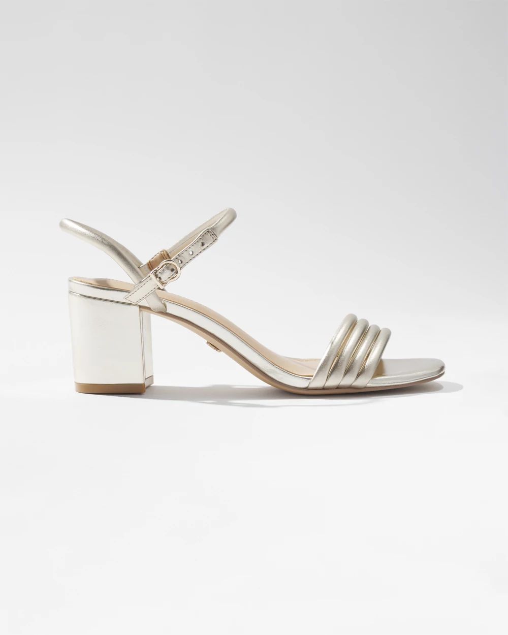 Metallic strap sandals deals